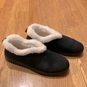 Ilse Jacobsen black lined Tulip slippers sz 7